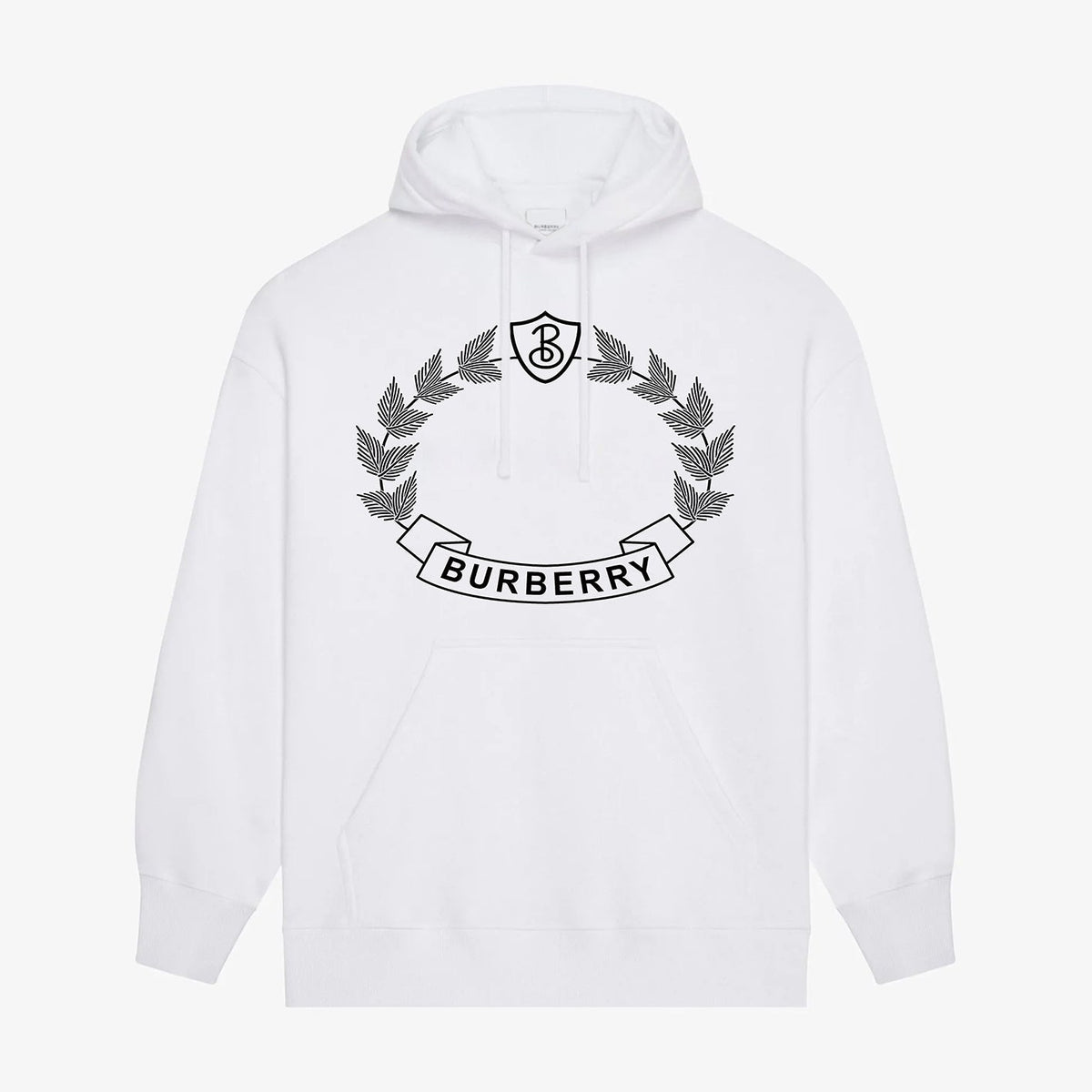Oak Leaf Crest Print Hoodie