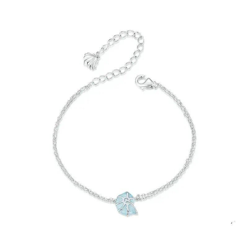 Blue Shell Chain Bracelet
