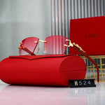 Leopard-print Frameless Vintage Sunglasses