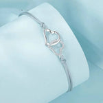 Dainty Gray Rope Link Chain Bracelet for Women Teen Girls