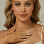 Delicate Airplane Pendant Necklace Platinum Plated Necklace