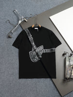 Alphabet Graffiti Splash Ink T shirt-2034