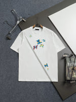 Alphabet Graffiti Splash Ink T shirt-2047